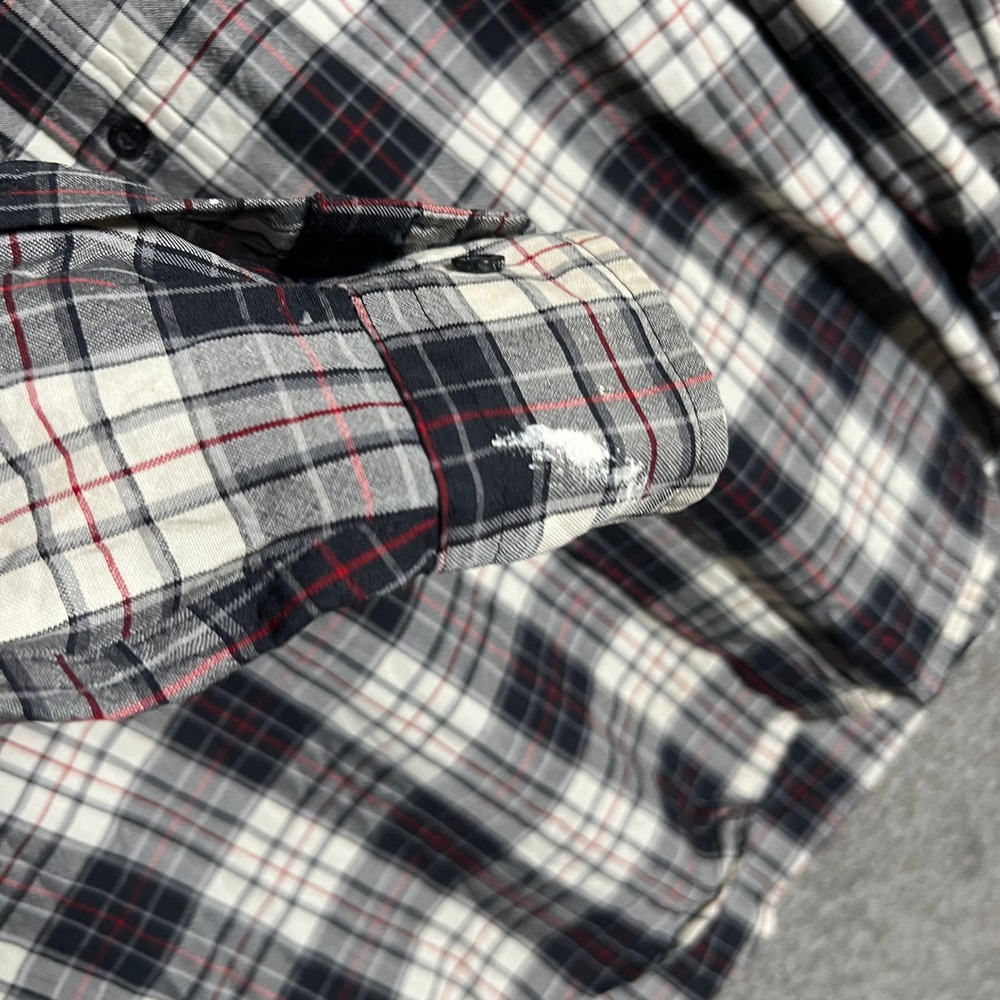 Sir Pendleton Mens Large Plaid Flannel Button Down Long Sleeve Shirt - Picture 7 of 13